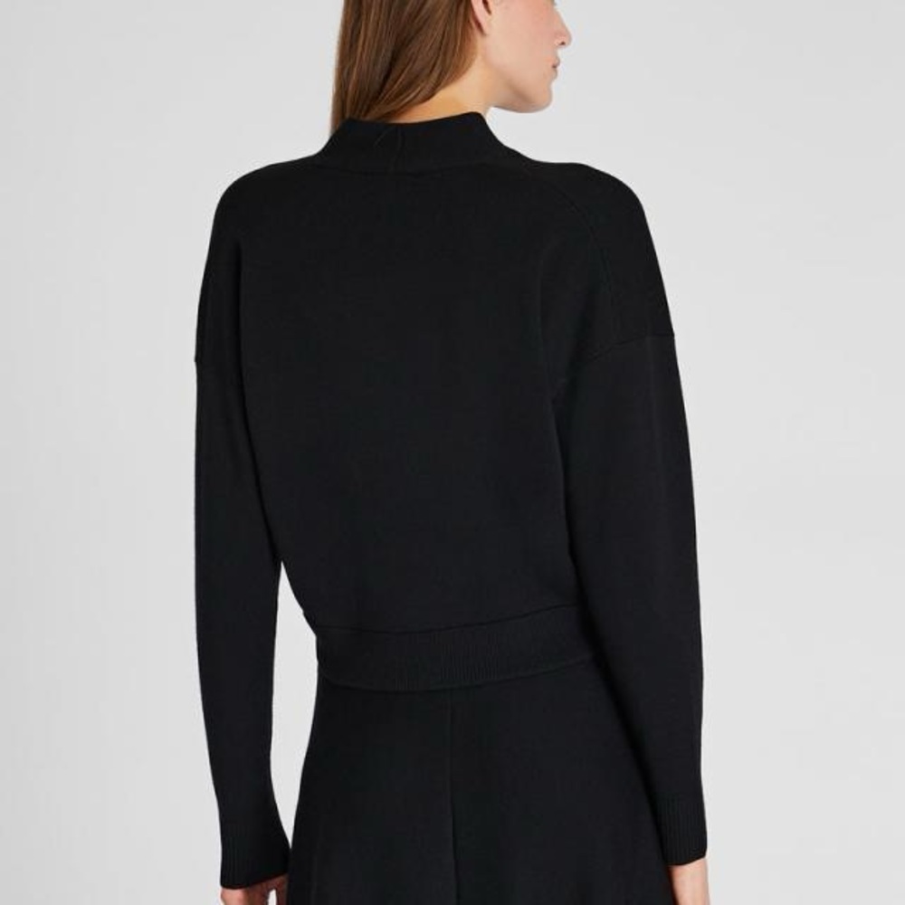 NWT CLUB MONACO MERINO RELAXED CARDIGAN BLACK (size XXS) - Picture 5 of 9